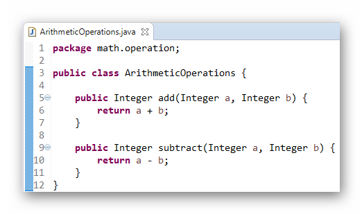 Java class ArithmeticOperations